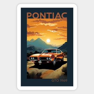 Timeless Thrills: The 1969 Pontiac GTO Tribute Design Magnet